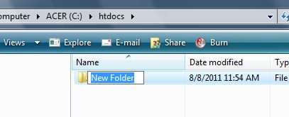 Creating your htdocs folder