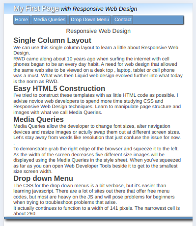 web page in browser